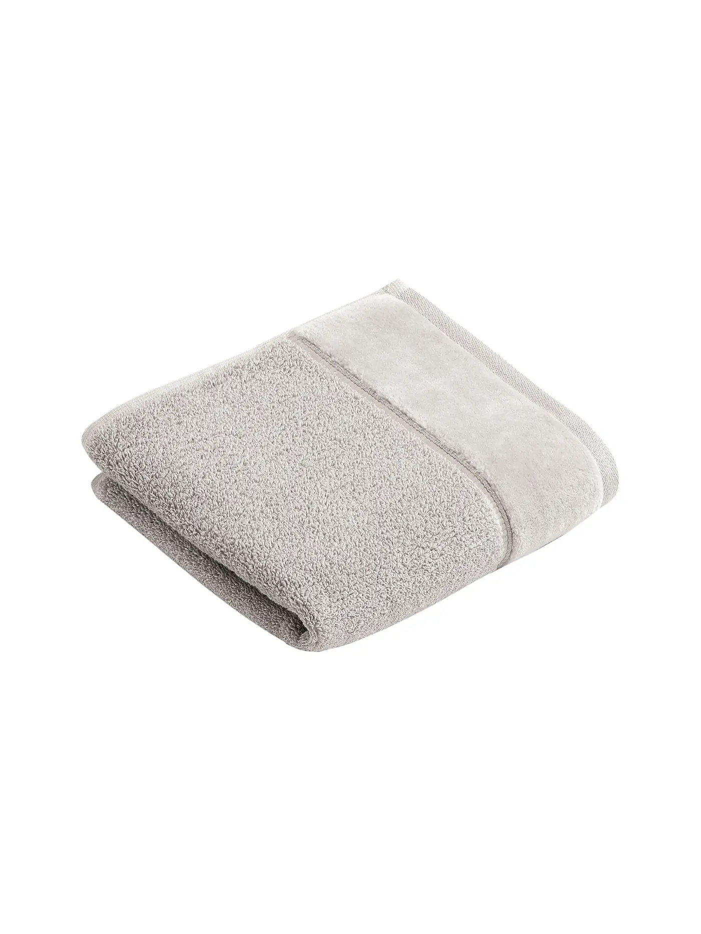 VOSSEN | Gästetuch "Pure" 40x60cm (Toffee) | silber